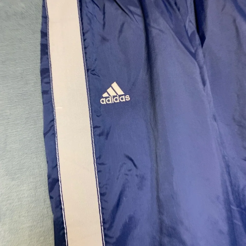 Adidas Jogger Pants Mens 28x29 Navy Blue Logo Drawstring Waist Performance Sport